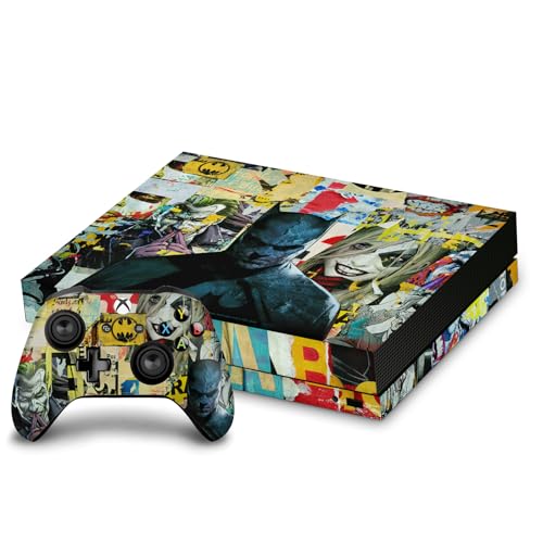 Autocollant Xbox One X Batman Vinyle Peau Console Manette DC Comics Head Case