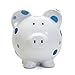 Child to Cherish Ceramic Polka Dot Piggy Bank for Boys, Blue
