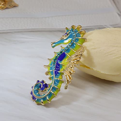 Image of Animal brooch Women's Fashion Unique Crystal Rhinestone Vintage Enamel Lapel Safety Pin, Clothing Jewelry Clothing Backpack Jacket Hat Decoration DIY