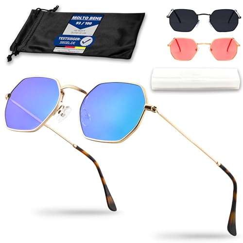 Lenti UV400 – Lenti a specchio con protezione UV400 che bloccano il 100% dei raggi UVA e UVB, perfette per la guida e le attività all'aperto, garantendo una visione chiara e una protezione ottimale per gli occhi.