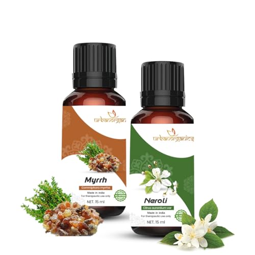 Image of Pure Combo Of 3 Essential oil For Hair & Skin Natural Therapeutic Grade & Undiluted Oil 15ML (Myrrh-Neroli-Ornage)