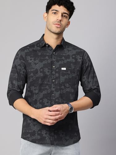 Image of Majestic Man Stylish Geomatric Print Casual Shirt - Pure Cotton| Full Sleeve | Trendy & Comfortable