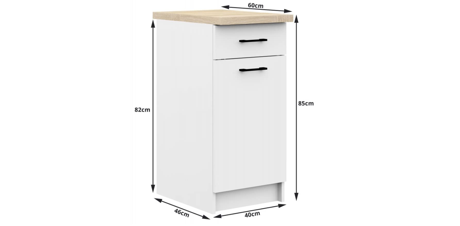 BDW Küche 240cm Küchenzeile Küchenblock