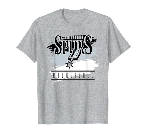 NBA Official San Antonio Spurs Spilled Paint T-Shirt, Men, Heather Grey, X-Large