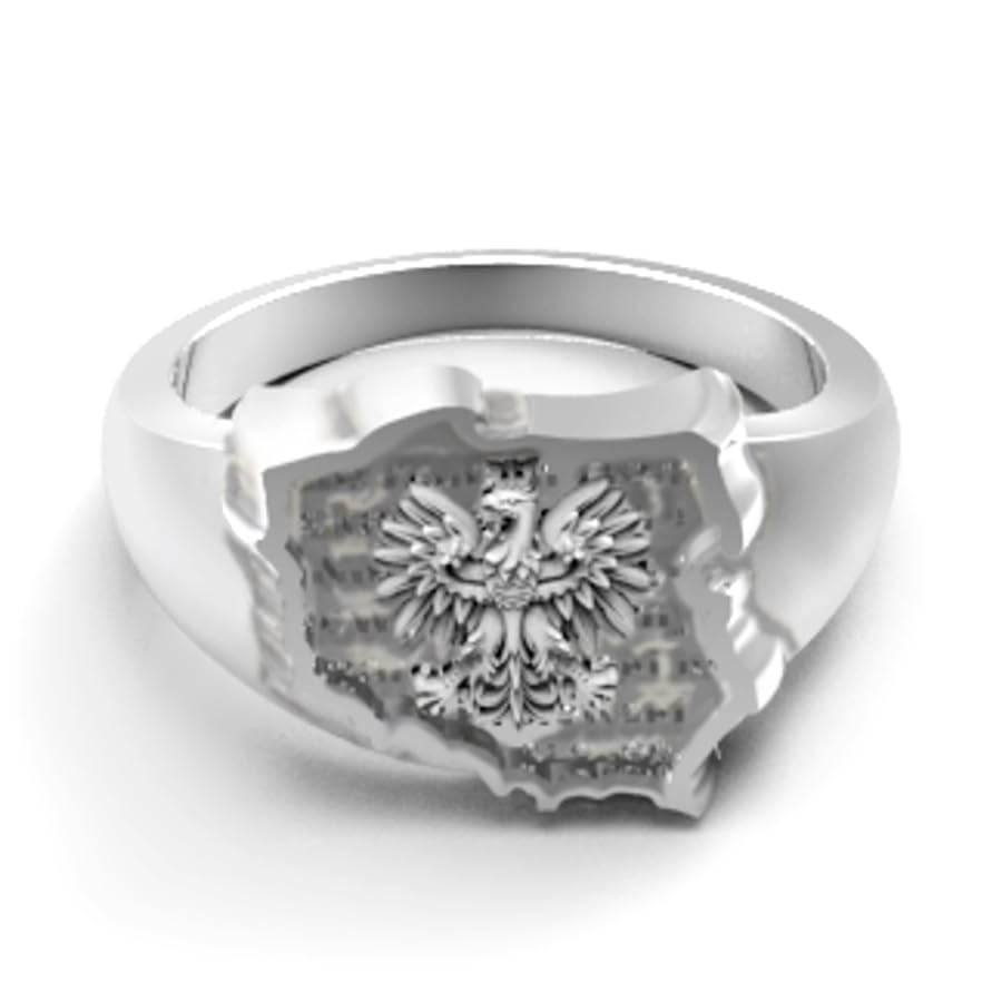 Aigle polonais argent et or 23 carats ANGELGOLD emblème patriotique