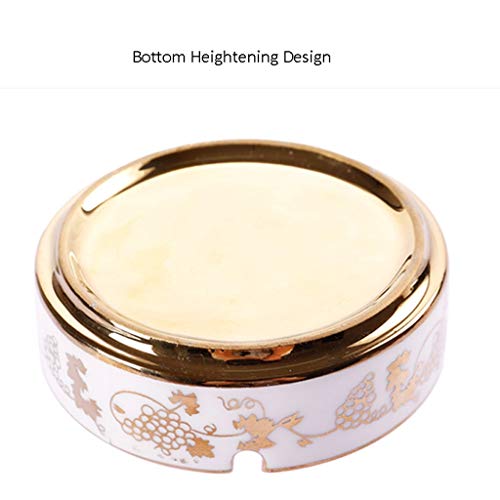 Asbakje Europese luxe Ronde aardewerk asbak Desktop Cigarette Ash Storage Asbakken Office Household Roken Supplies voor… - Image 5