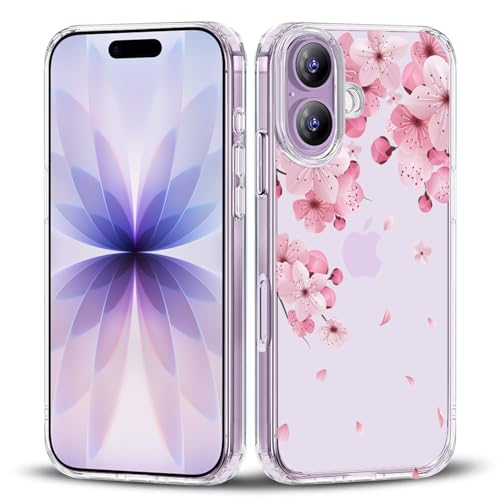 Coque iPhone 17 transparente Sakura en polycarbonate antichoc de 6,3 pouces