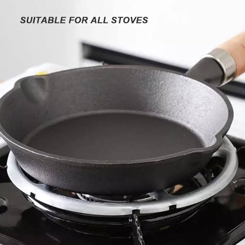 Image of Gas Stove Burner Stand Pot Stand Rack Reducer Ring Holder Coffee Maker Shelf Cookware Bracket for Small Jug Milk Jug Coffee Pot 1 Pcs (Silver)