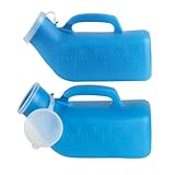 Portable Urinoir Homme, 1200ml Urinal Homme, Urinoirs pour Hommes, Bouteille Urine avec Co...