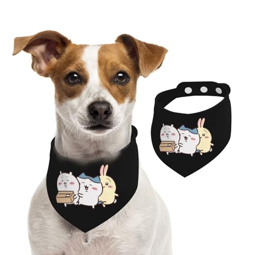 ペットバンダナ ちいかわ ペット用唾液タオル 可愛い 犬用 猫用 犬の首輪 簡単脱着式 サイズ調整可能 水洗い可 三角スカーフ ネクタイ 柔らかい かわいい 口拭き 散歩 食事用 ペット用品 小型犬 中型犬 大型犬 アクセサリー 誕生日 プレゼント 30*