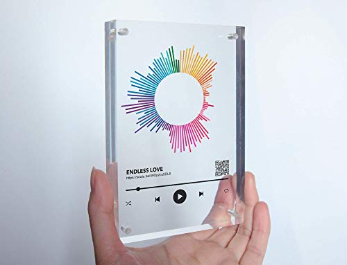 First Dancing Song And Love Song Sound Wave Prints - Customized Soundwave Art In Acrylic Frame Gift For 3Rd Wedding Anniversary, Valentines Day Birthday #TOP5