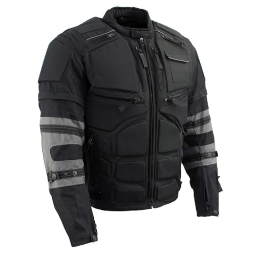 Image of Milwaukee Leather Men's CE Armored Textile Motorcycle Rider Jacket - Year Round Wear