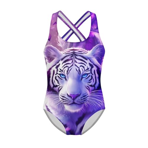 Image of ZFRXIGN Girls One Piece Swimsuits Sport Cross Back Straps Swimwear Beach Bathing Suit 5-14 Years