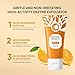 Orange Exfoliating Gel, Gentle Daily Facial Scrub with Moisturizing Formula, Deep Cleansing Facial Exfoliator with Vitamin C, Skin Peeling Gel Cleanser, Suitable for All Skin Types (2pcs)