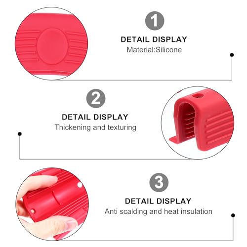 Fundas para asas de ollas de silicona Tofficu para una cocina segura en casa 4