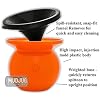 Mudjug Orange Classic Portable Spittoon Travel Ready Spit Jug with Deep Funnel, Spill-Resistant Design, Weighted Base for Enhanced Stability, Easy to Carry Dip Spit Cup
