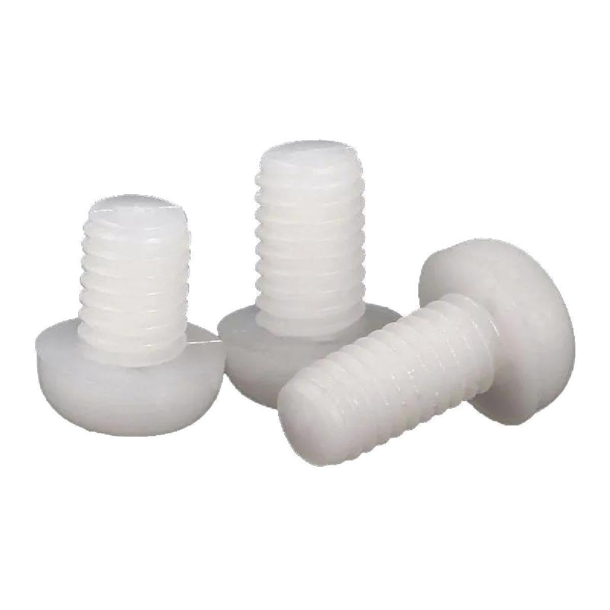Śruby, Wkręty samogwintujące, M5X6-50mm Białe nylonowe śruby z łbem stożkowym Phillips, plastikowe śruby z łbem okrągłym krzyżowym, 50 szt.(M5x12mm)