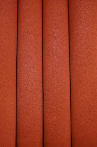 Image of 100% True Blackout Curtains 7 Feet, Set of 1 Panels | 300 GSM Heavy Room Darkening Polyester Cloth for Bedroom & Living Room | Thermal Insulated Heat & Noise Reducing (84x47 Inch, Rust) | 100% Room Darkening Thermal Insulated Heat & Noise Reducing Curtains 7 feet long