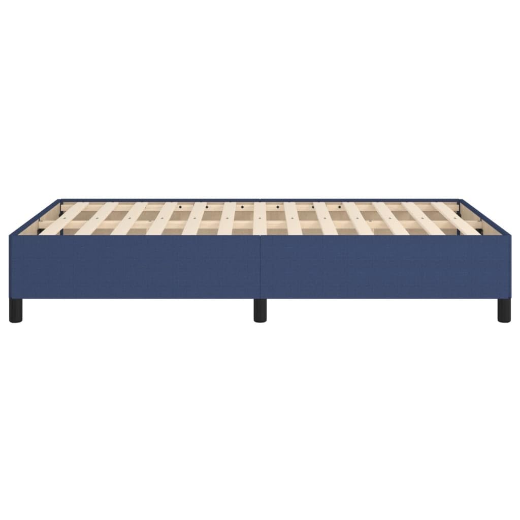 vidaXL Polsterbett, Bett Bettgestell mit Lattenrost, Schlafzimmerbett Doppelbett mit Stützbeinen, Bettrahmen Schlafzimmermöbel, Blau 120x200cm Stoff