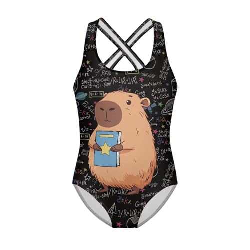 UNICEU Swimsuits for Teen Girls One-Piece Breathable Sleeveless Bathing Suit Full Coverage Cross Back Swimwear for Pool