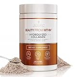 VITASEI Hydrolyzed Collagen Peptides Powder with Vitamin C & Resveratrol - Hair, Skin and Nails Vitamins for Women & Men - Bone and Joint Supplement - Unflavored - 16 oz