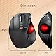 ELECOM EX-G Trackball Maus, Linkshänder, 2.4GHz Drahtlos, Daumensteuerung, 6-Tasten-Funktion, Neigungsrolle, Ergonomisch, Für PC/Laptop, Kompatibel mit Windows 11/MacOS, Modell M-XT4DRBK-G