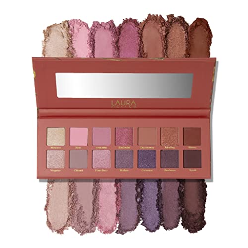 LAURA GELLER NEW YORK The Casual Collection - Berry & Blossom - Multi-Finish Eyeshadow Palette - 14 Pigmented Eyeshadows Blendable Natural Look