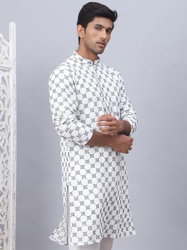 Image of Jompers Rayon Embroidered & Sequins Regular Fit Kurtas for Men.