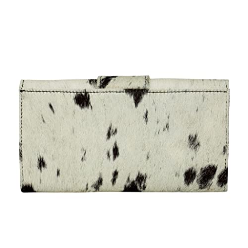 Myra Bag Women's Wallets - RFID Blocking Cowhide Leather Wallet, Credit Card Holder in White and Black3