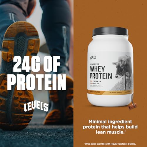 Levels Grass Fed Whey Protein Powder, No Artificials, 24G of Protein, Vanilla Cinnamon, 2LB - Image 5