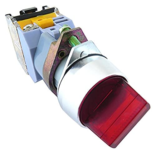 Yuco Yc-Ss22Xpma-I2R-1 Illuminated Selector Switch, Red #TOP15