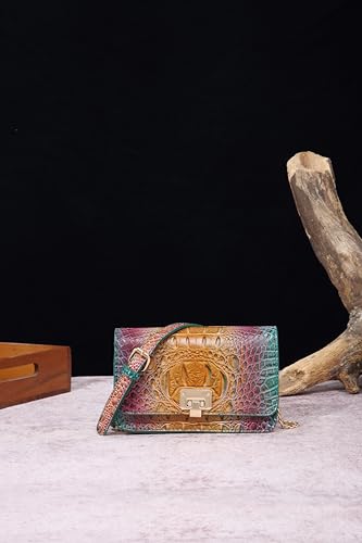 Small Crocodile Crossbody Cell Phone Purse for women Vegan Leather Clutch Wallet with Leather Shoulder Strap2