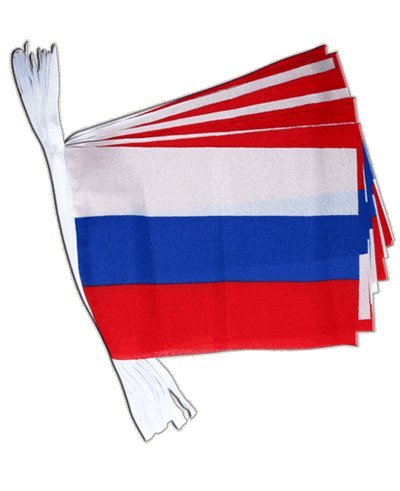 Guirlande drapeau Russie Digni 5,9 m pour habiller un grand mur vide sans effort