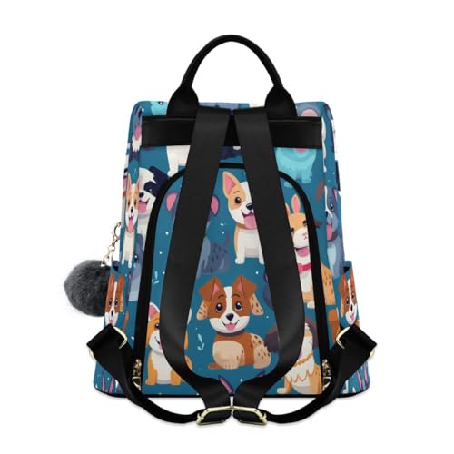 Image of ALAZA Colorful Cute Dogs Trips Hiking Camping Rucksack Pack for Women