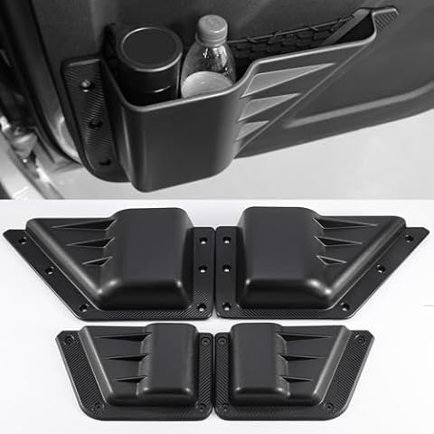Door Side Cup Holder Storage Pocket for Ford Bronco 4 Door 2024 2023 2022 2021 Side Door Storage Pocket Front/Rear Door Cup Holder Organizer Box for Bronco Cover