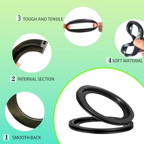 Image of 2-Pack RV Toilet Seal, Flush Ball Seal Gasket Replacement for Dometic 300 /310 /320 - RV Toilet Seal Parts to Solve The Leakage Problem -High-Grade Rubber Upgraded 385311658