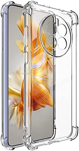 Zubitech Case for Huawei Mate 50 Pro Clear Cover Soft TPU Transparent Silicone Gel Full Camera Protective Case Shock Absorbent Reinforced Corner for Huawei Mate 50 Pro
