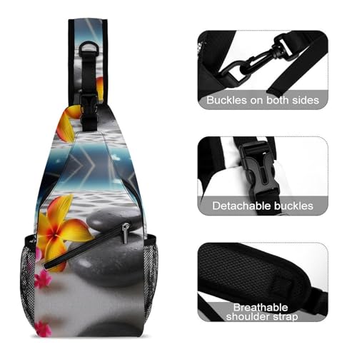 Mochila tipo bandolera Tropical Flower unisex miniatura 3