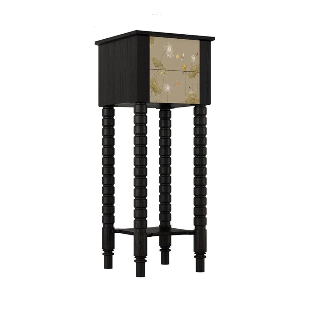 ZENY896V Home Indoor French Vintage Bonsai Display Stand, with Drawer Entryway High Foot Shelf Decor
