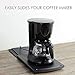 Ihomepark Kitchen Caddy Sliding Coffee Tray Mat, Under Cabinet Appliance Coffee Maker Toaster Countertop Storage Moving Slider - Base sliding shelf With Smooth Rolling Wheels, 1 Pack