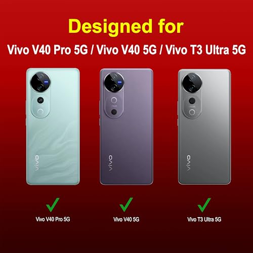 Image of amazon basics Back Case Cover for Vivo V40 Pro 5G (Silicone Magic-Red)