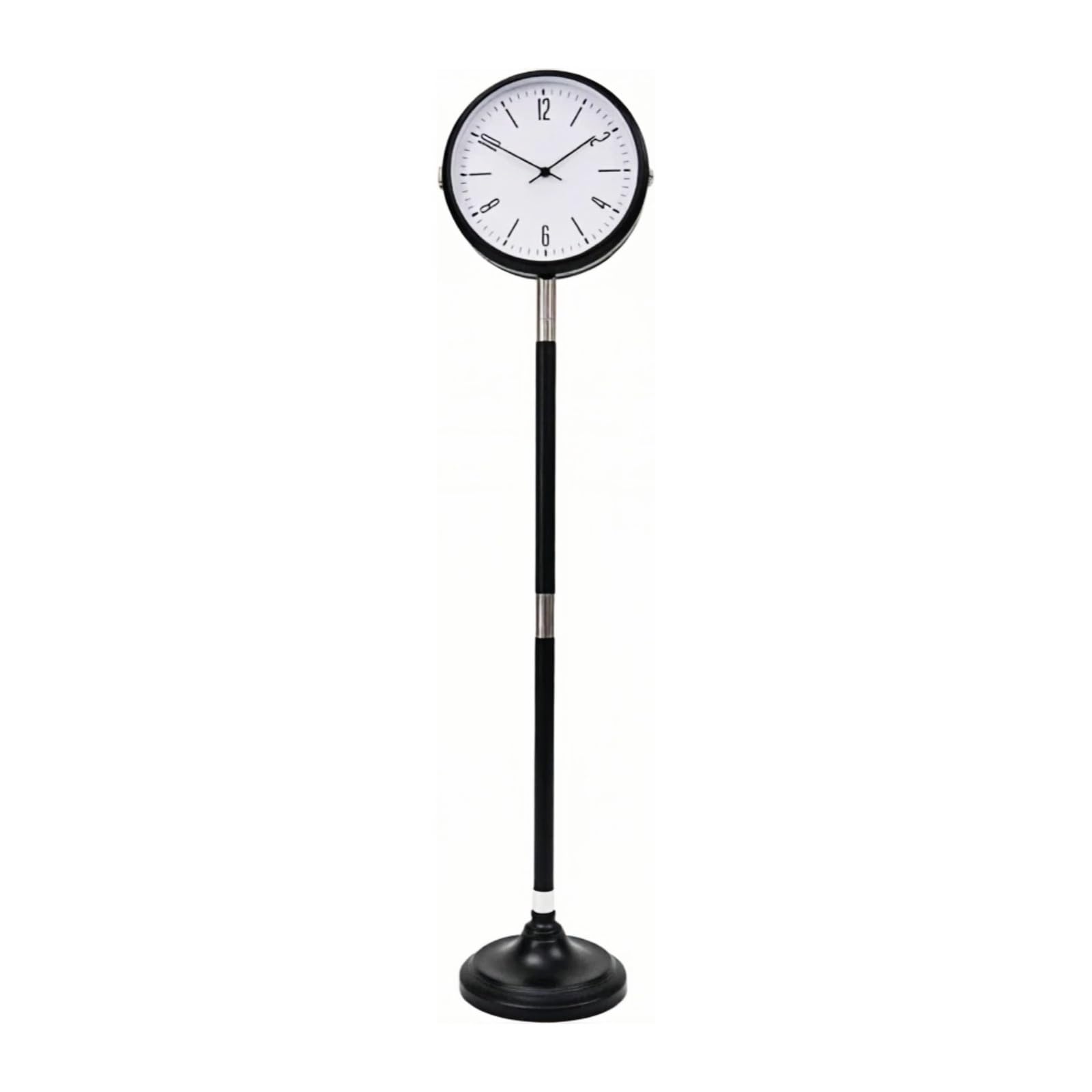 WANGHAI-666 Grandfather Clocks Metal Floor Standing Clock Quartz Silent Decorative Timepiece for Home