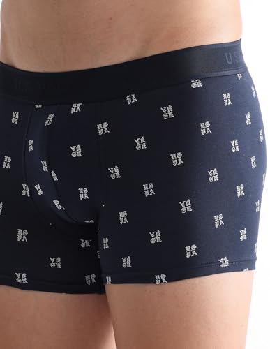 Image of U.S. Polo ASSN. Mens OET16 Cotton Stretch Brand Printed Underwear Trunks - Pack of 2