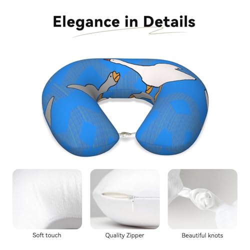 Almohada U de espuma viscoelástica para viaje miniatura 3