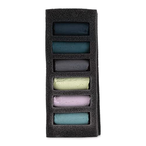 Sennelier Extra-Soft Half Pastel 6 Stick Set, 6 Count (Pack of 1), Stormy Sky - Thumbnail 2