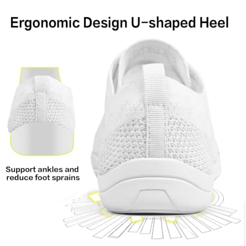 Image of CADIDL Cheer Shoes for Women Black Cheerleading Athletic Dance Shoes Girls Flats Tennis Walking Sneakers
