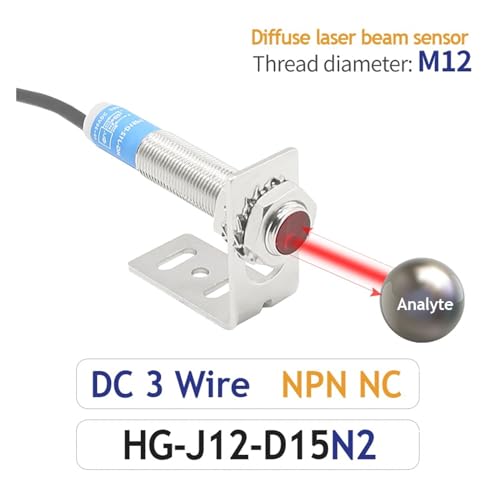 Sensor láser M12 de reflexión difusa contra fallos de lectura en objetos pequeños de hasta 0.5 mm 3
