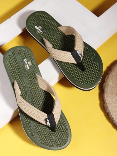 Image of Duosoft Flip Flop for Women | Soft Comfortable | Breathable | Fashionable | Stylish | Trendy | Super Soft | Lightweight | Anti-Slip Sole | Indoor & Outdoor |DW-35-Green