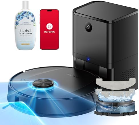 Ultenic T20Pro Robot Aspirador y Fregasuelos con Líquido Limpiado...