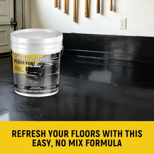 Pintura para Pisos SENVEN Concrete & Garage Floor Paint Negro 5 Galones, Cubierta para Pisos de Concreto Interior y Exterior, Acabado Satinado miniatura 6